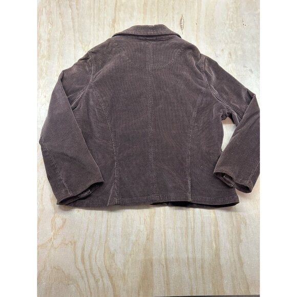 St. John’s Bay Stretch Corduroy Blazer Jacket PXL Fall Brown Cotton Spandex - Picture 4 of 8